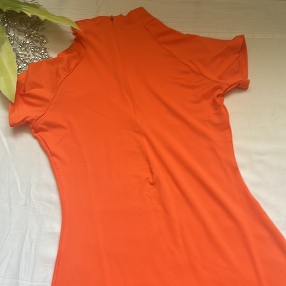 ⭐️nwt LuFeng High Waist Bodycon Short Sleeve O Neck Casual Party Bodycon Dress⭐️ - Picture 4 of 5